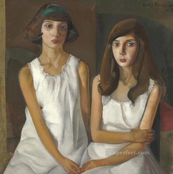 the twins 1923 Boris Dmitrievich Grigoriev Oil Paintings